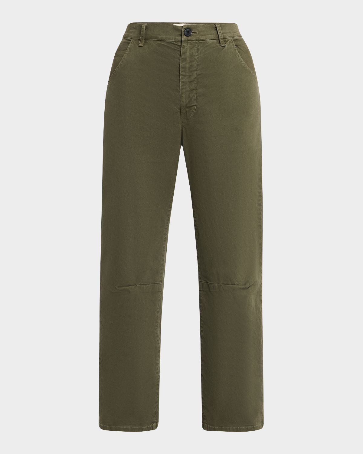 Nili Lotan Emerson Brushed Cotton Barrel-Leg Crop Pants