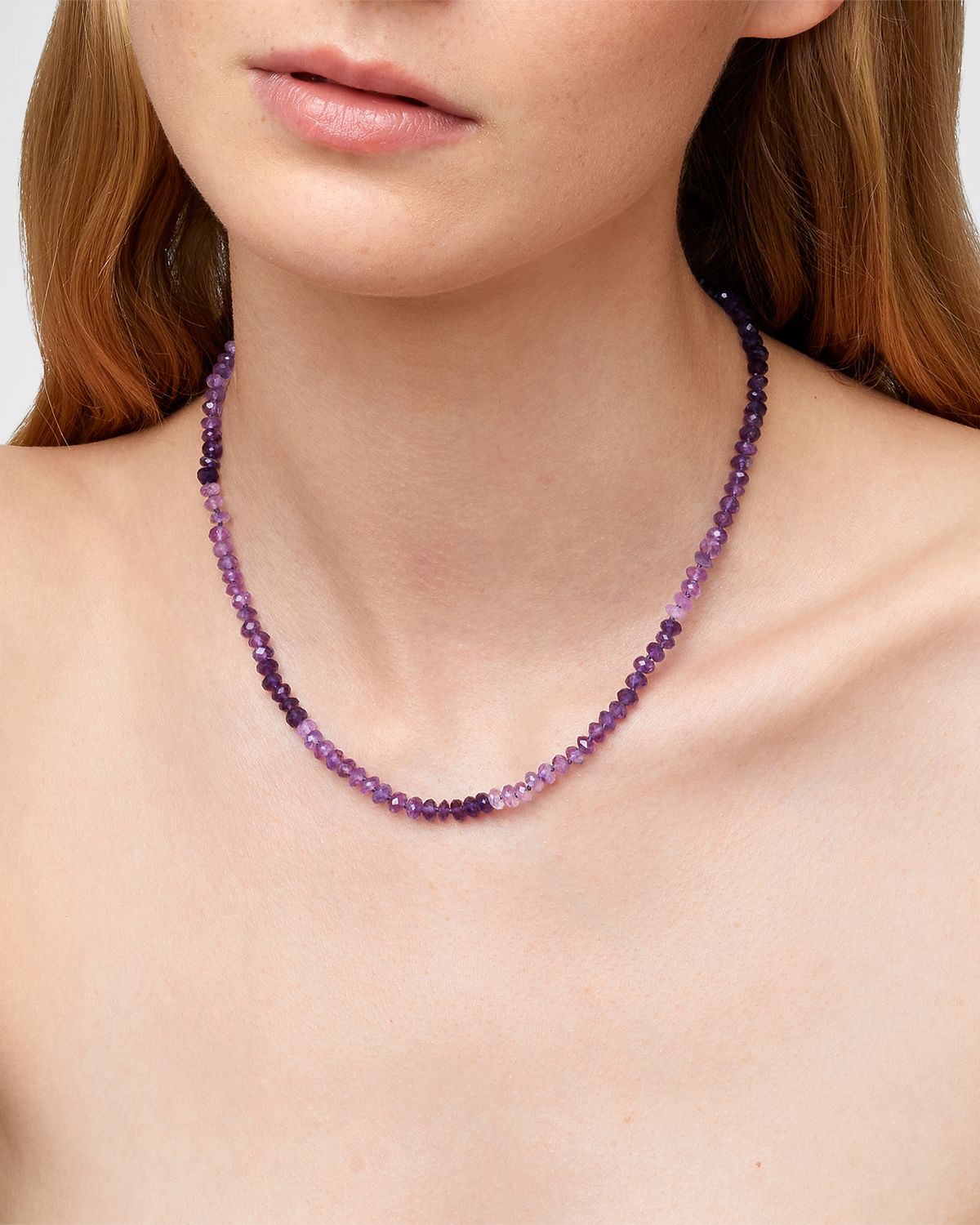 JIA JIA Jumbo Ombré Amethyst Necklace in 14K Yellow Gold, 17"L