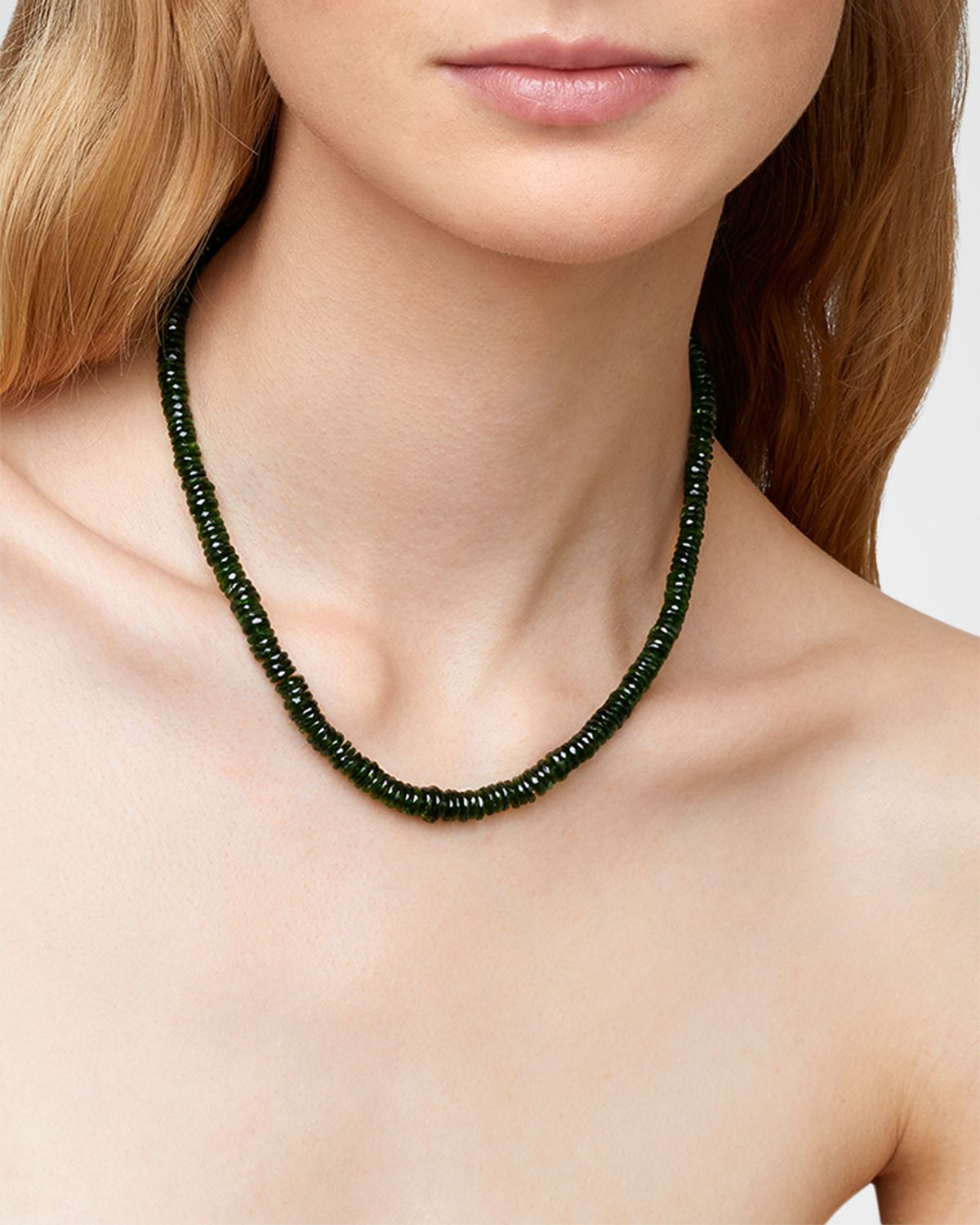 JIA JIA Fancy-Cut Chrome Diopside Necklace in 14K Yellow Gold, 17.5"L