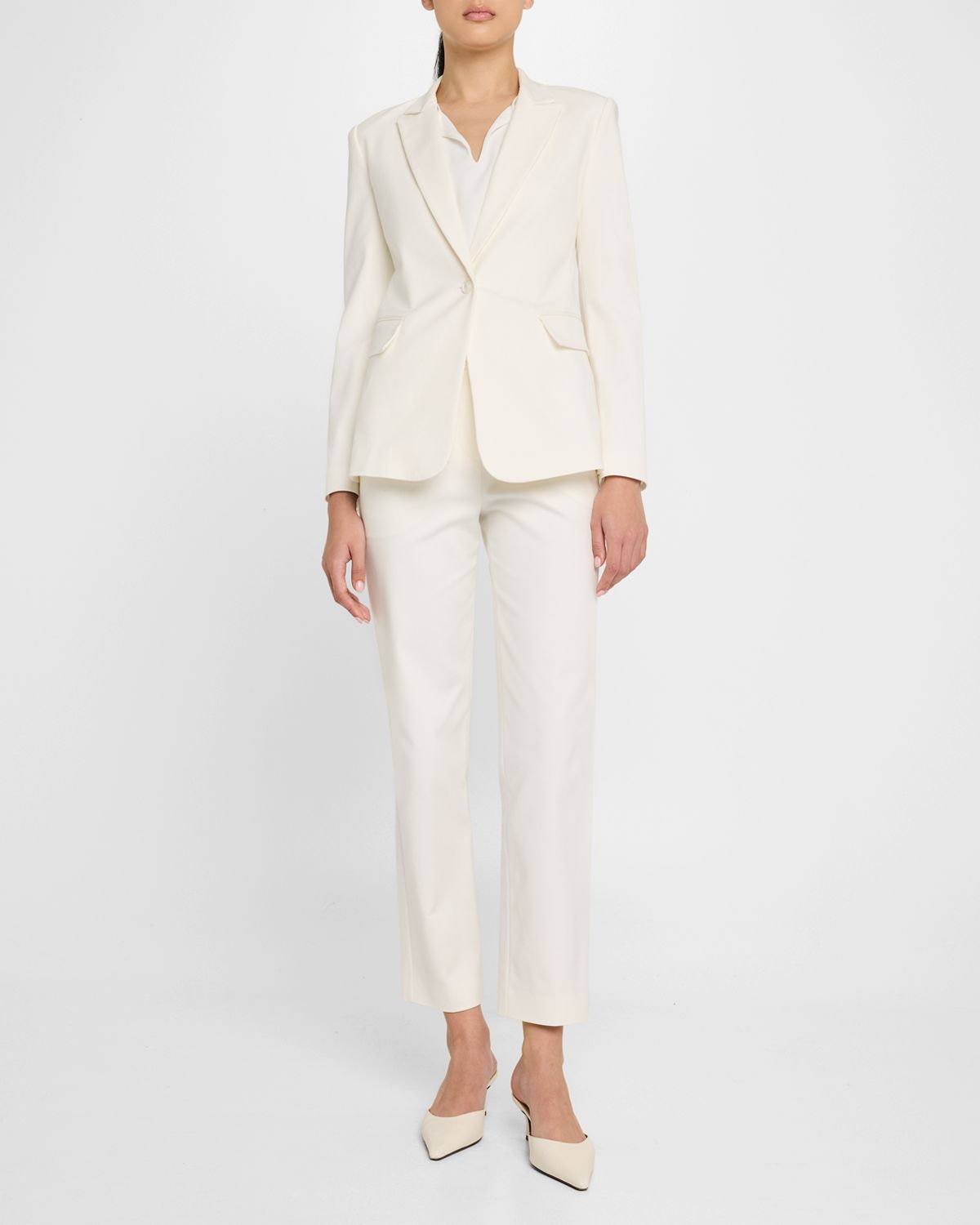 Emporio Armani Cotton One-Button Cutaway Blazer