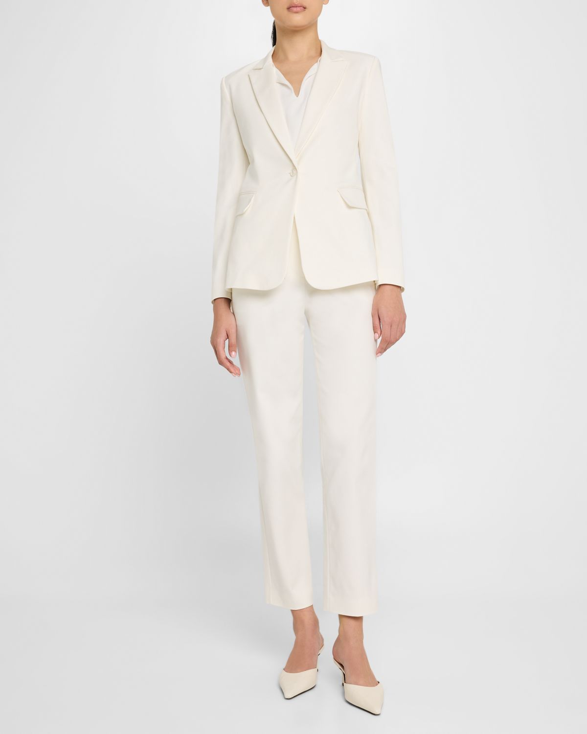 Emporio Armani Cotton Straight-Leg Trousers