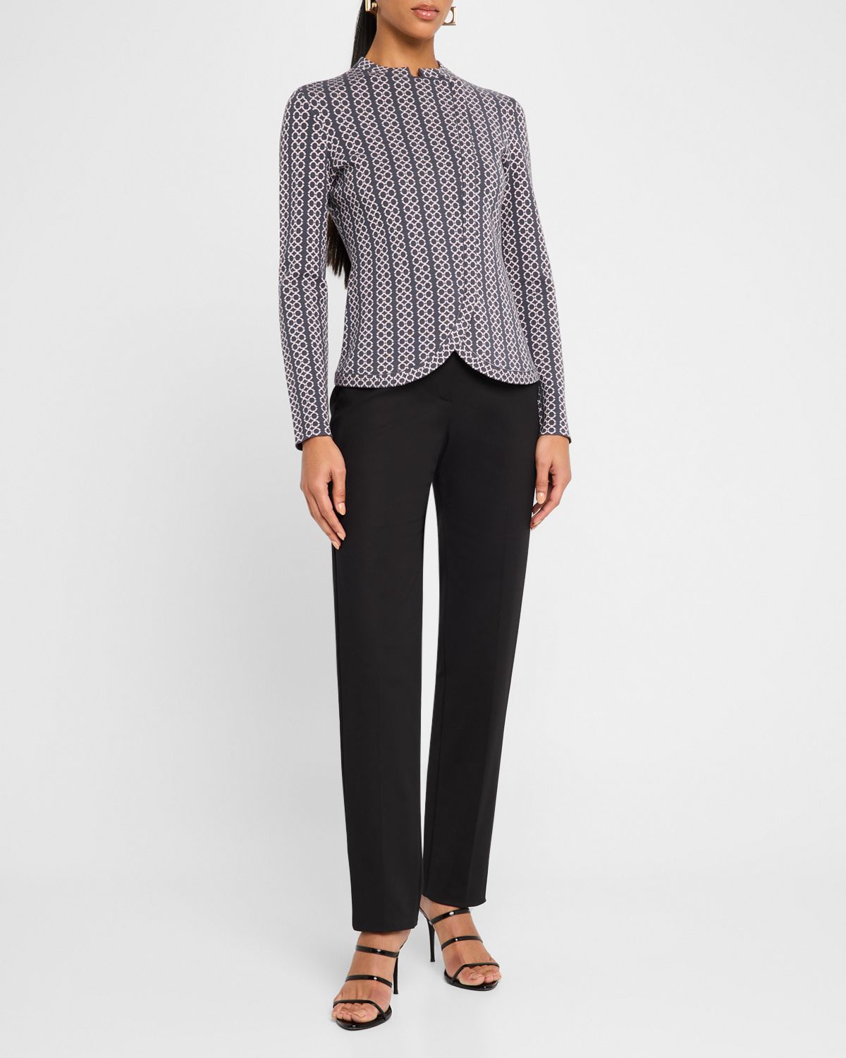 Emporio Armani Mid-Rise Straight-Leg Trousers