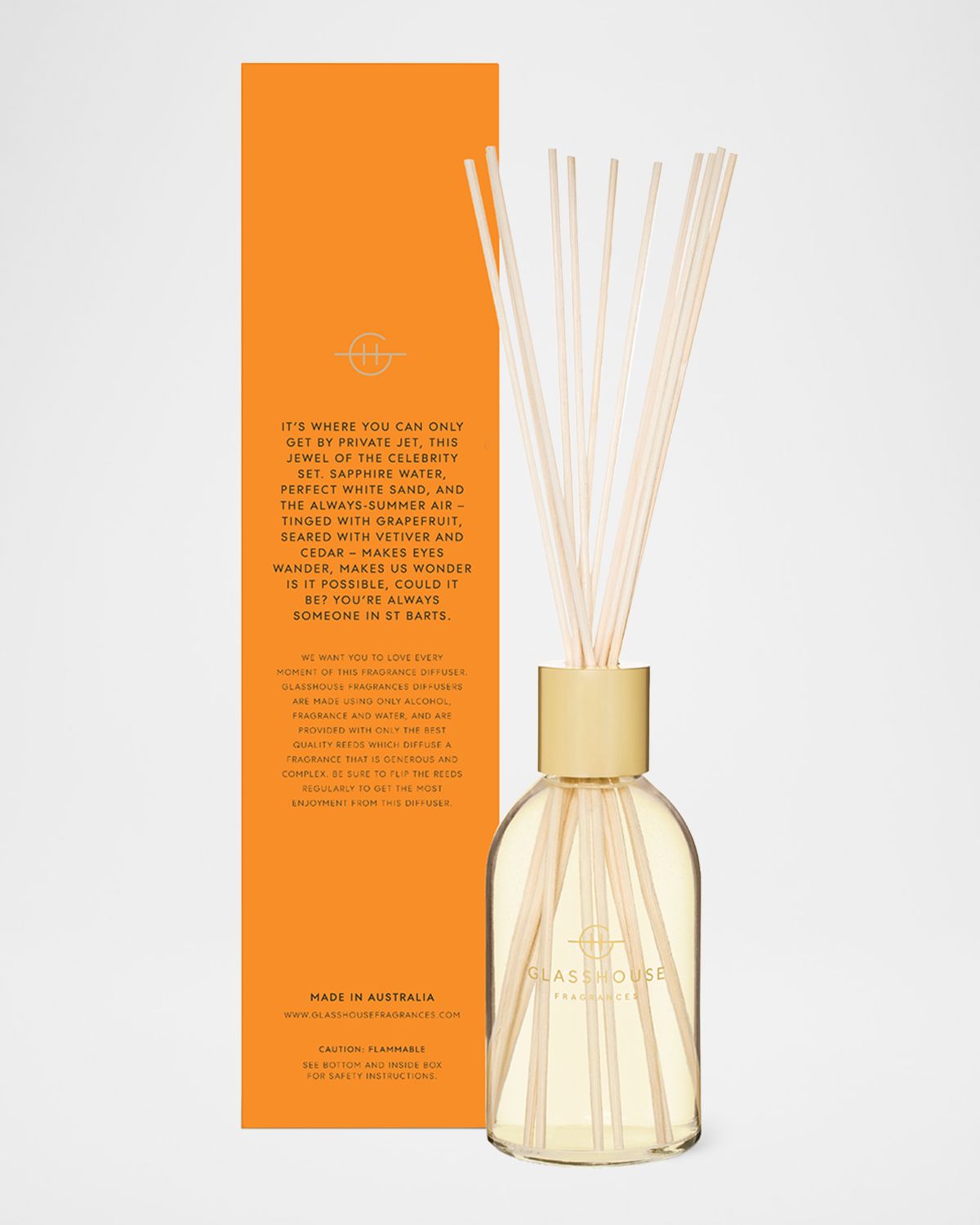 GLASSHOUSE FRAGRANCES St. Barts Bronze Diffuser, 8.4 oz.