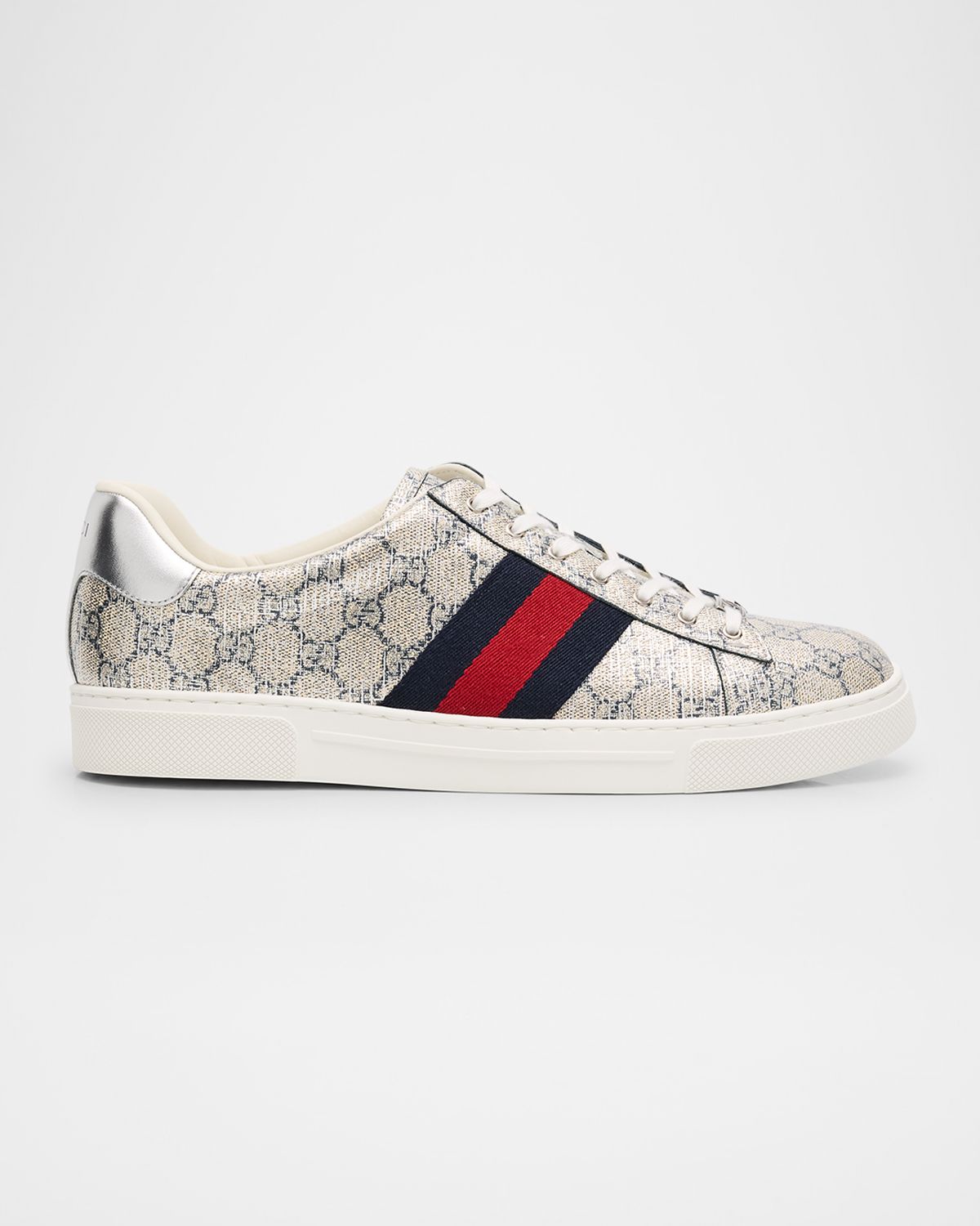 Gucci Men 's Shiny GG Supreme Ace Sneakers