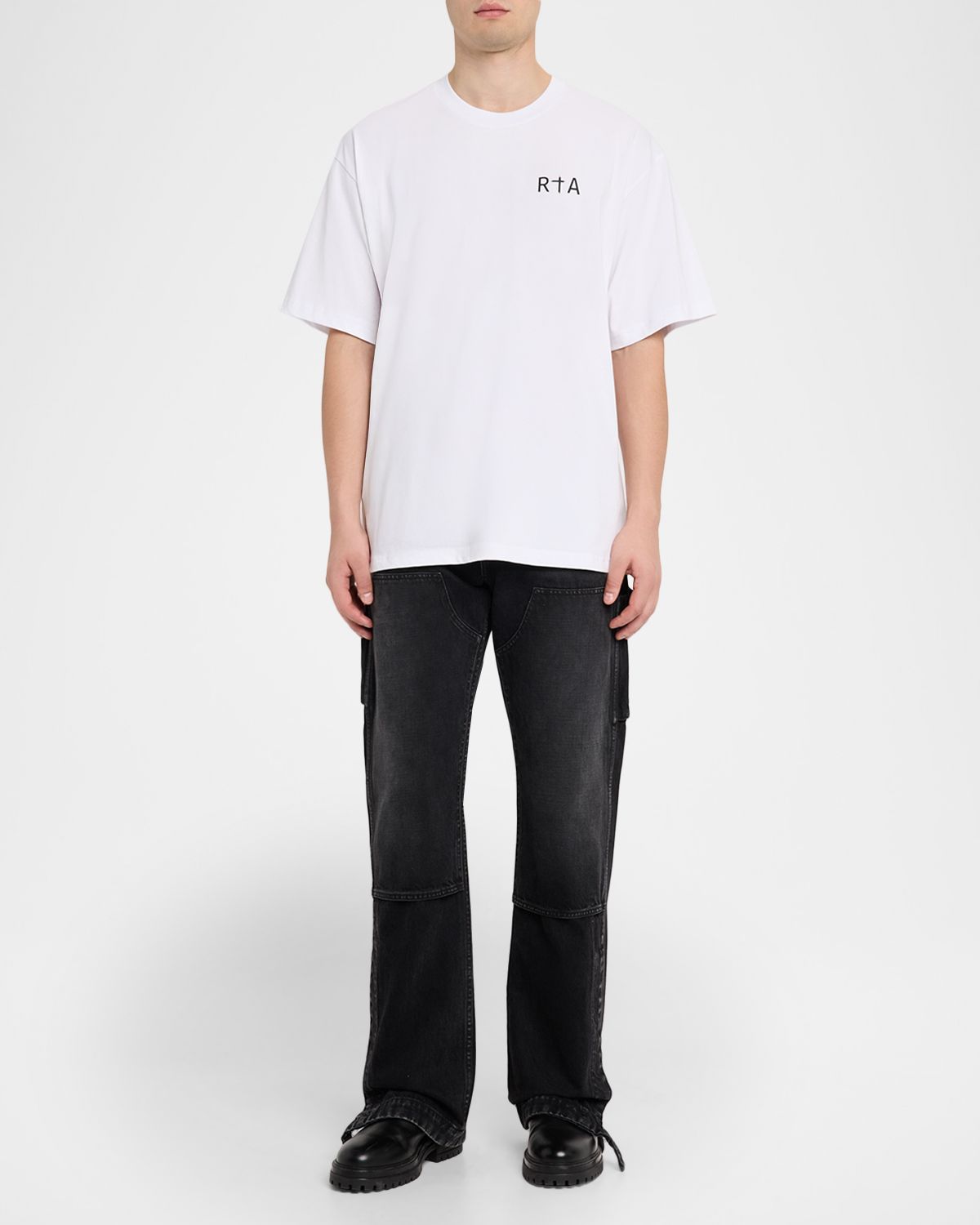 RTA Men 's Colin Cotton Chest-Logo T-Shirt