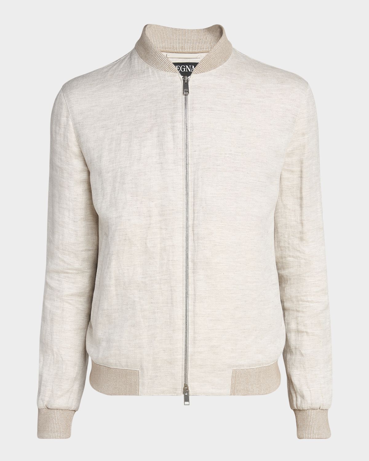 ZEGNA Men 's Oasi Lino Bomber Jacket