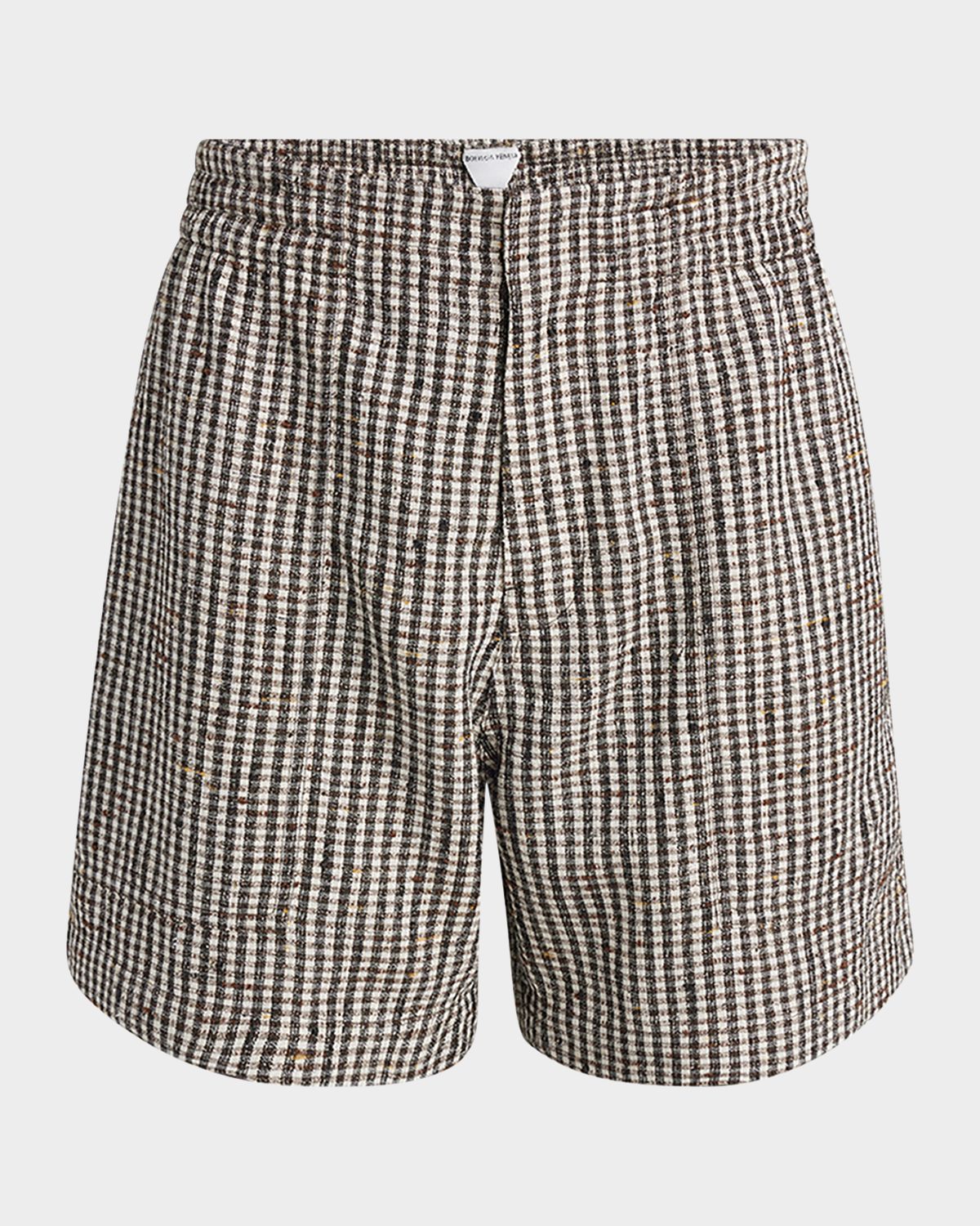 Bottega Veneta Men 's Knotted Mini-Check Shorts