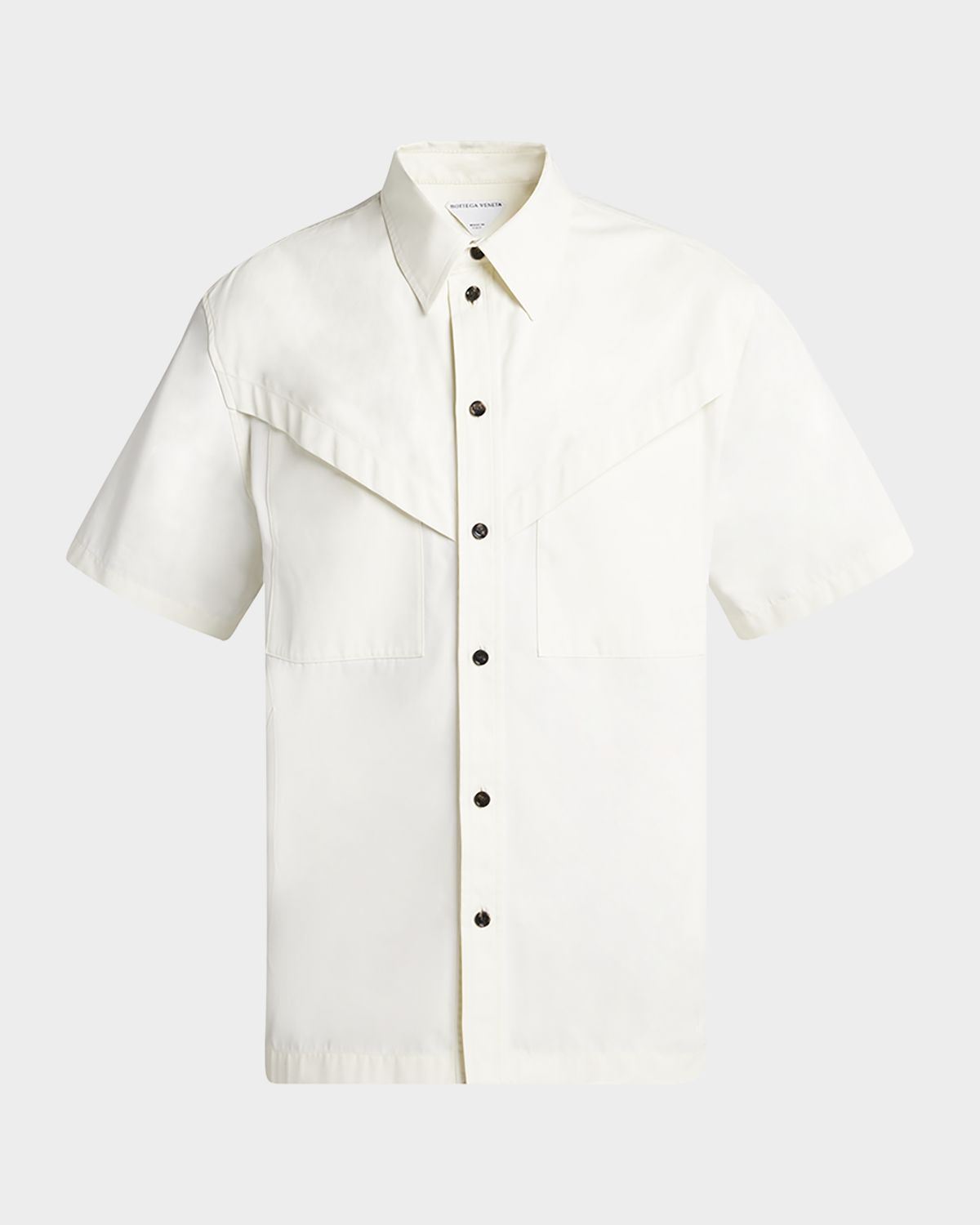 Bottega Veneta Men 's Yoked Twill Sport Shirt