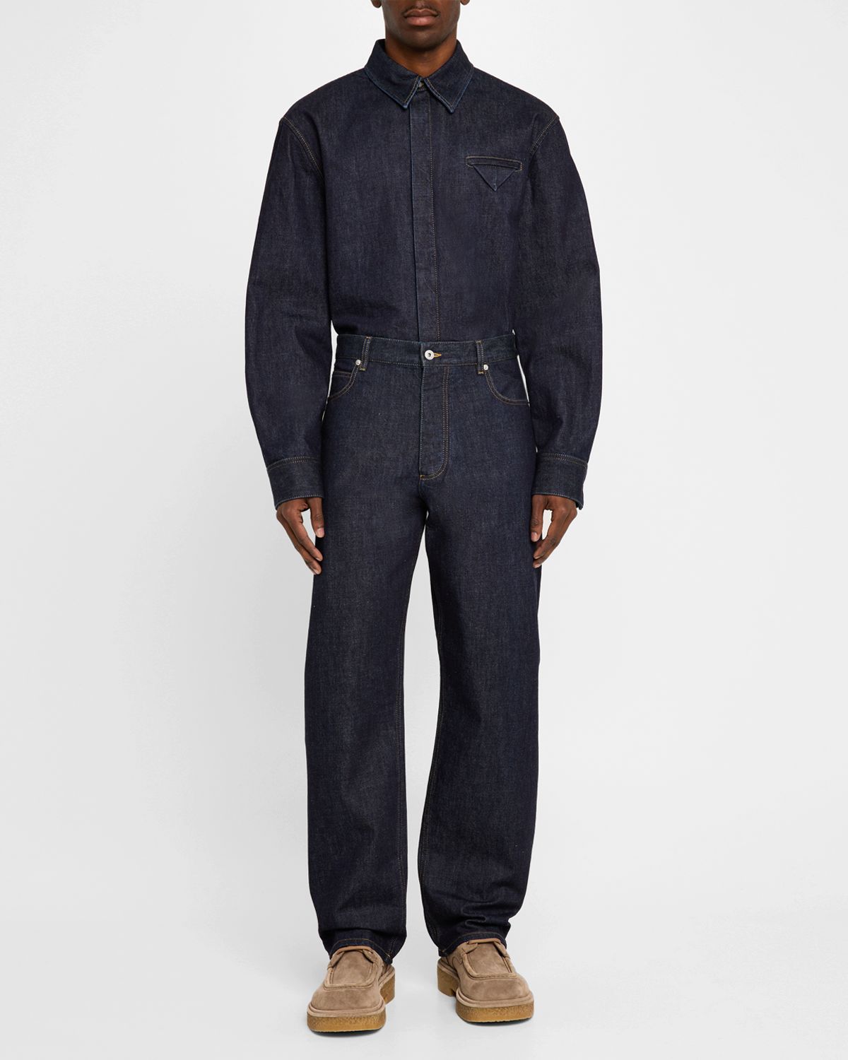 Bottega Veneta Men 's Soft Denim Button-Down Shirt | Thumbnail 5 Bottega Veneta Men 's Soft Denim Button-Down Shirt | Thumbnail 5