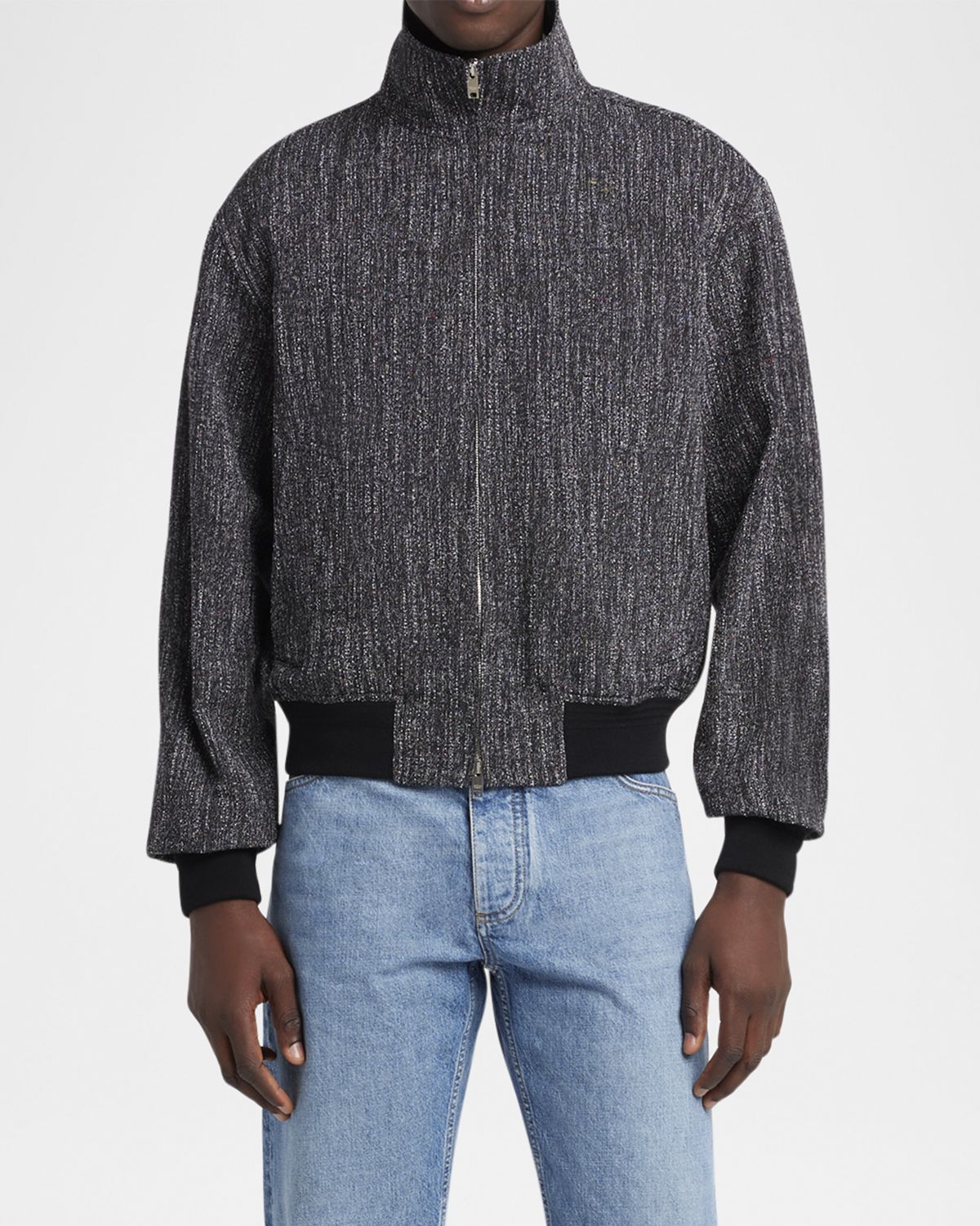 Bottega Veneta Men 's Multicolor Fleck Zip Jacket