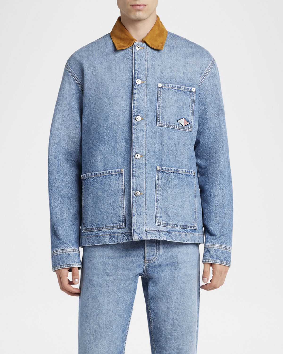 Bottega Veneta Men 's Eco Wash Denim Blouson Jacket