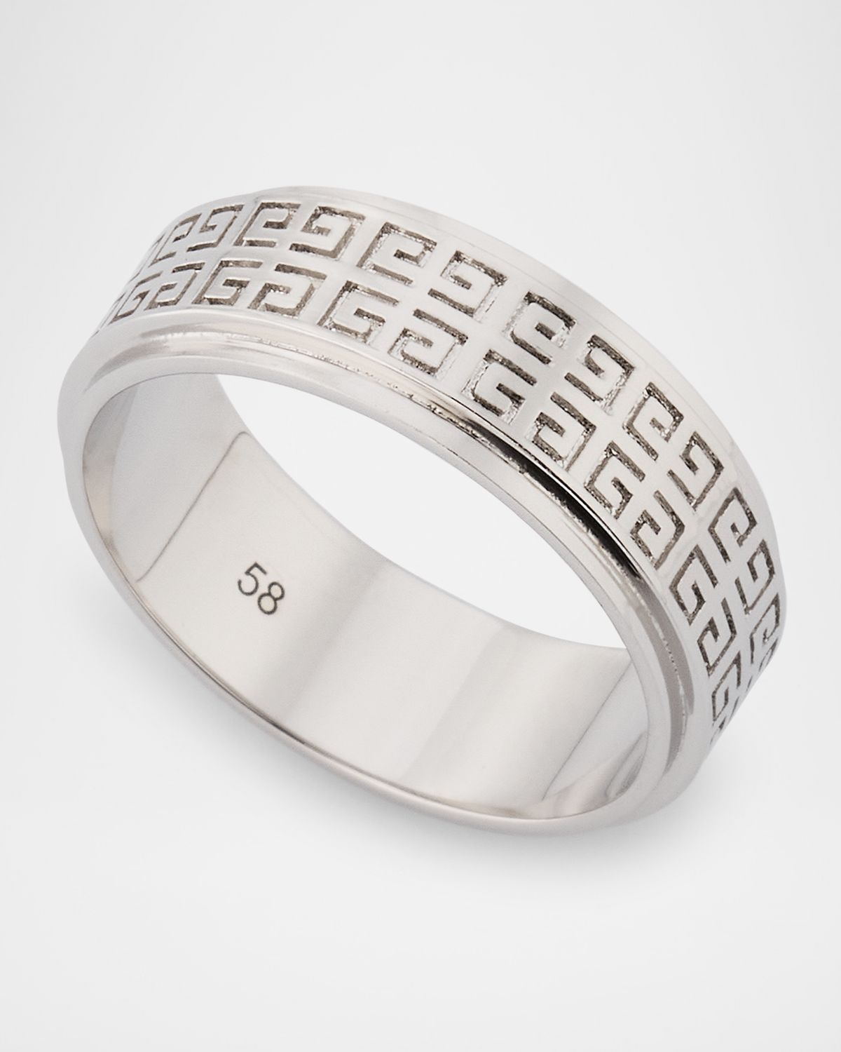 Givenchy Men 's Silvery 4G Allover Ring