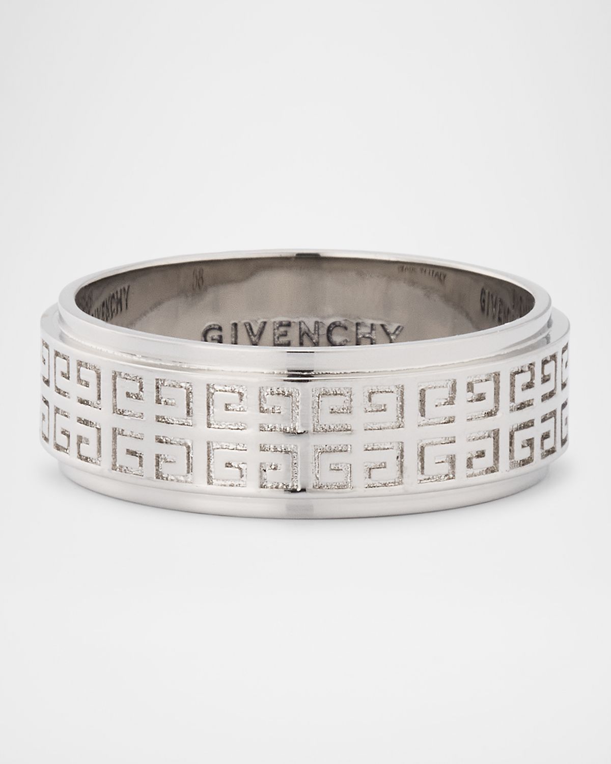 Givenchy Men 's Silvery 4G Allover Ring