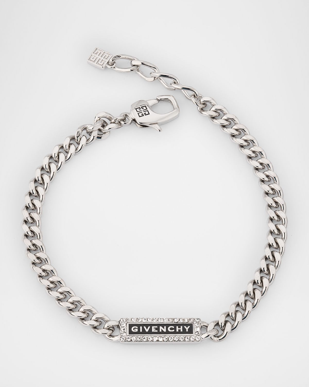 Givenchy Men 's ID Logo and Crystals Bracelet