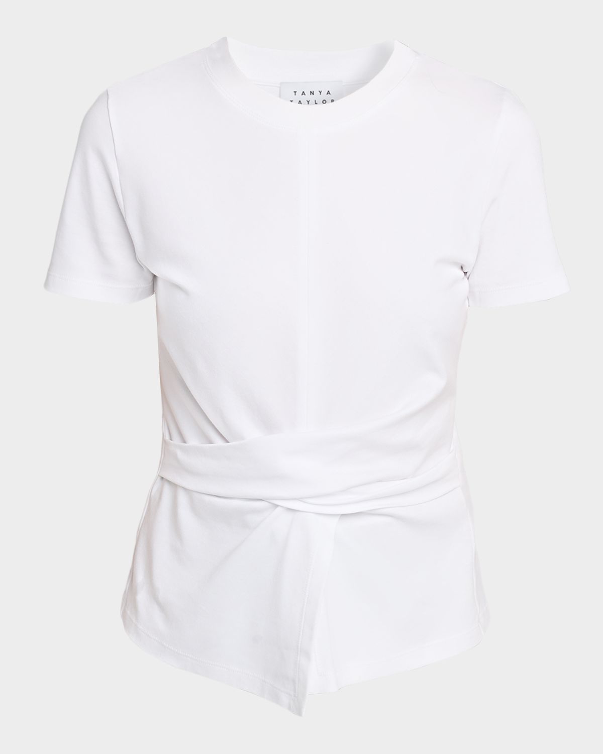 Tanya Taylor Kelsey Short-Sleeve Gathered Tee