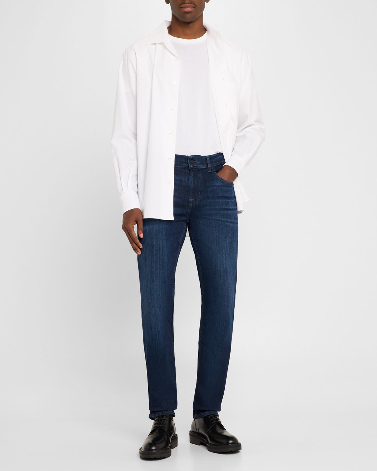 7 for all mankind Men 's Slimmy Luxe Performance Plus Jeans