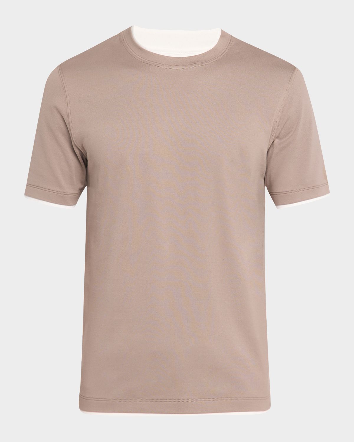 Brunello Cucinelli Men 's Crewneck T-Shirt with Tipping