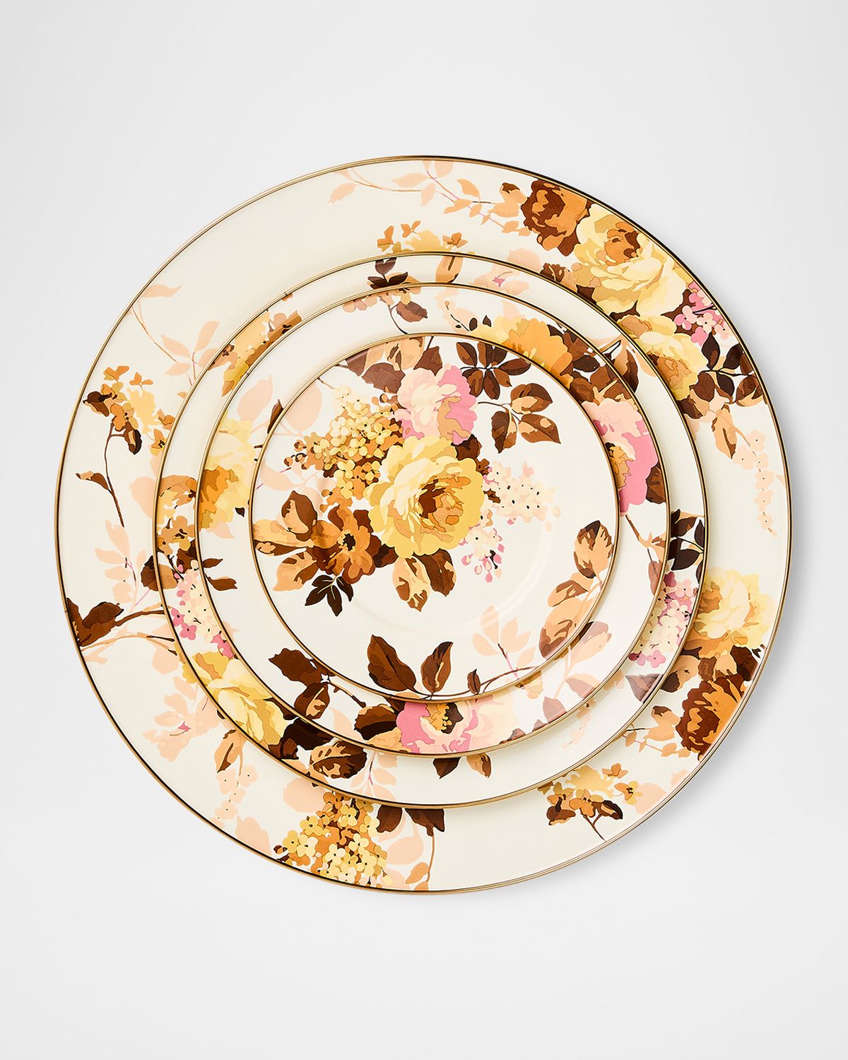 MacKenzie-Childs Wild Rose White Dinner Plate