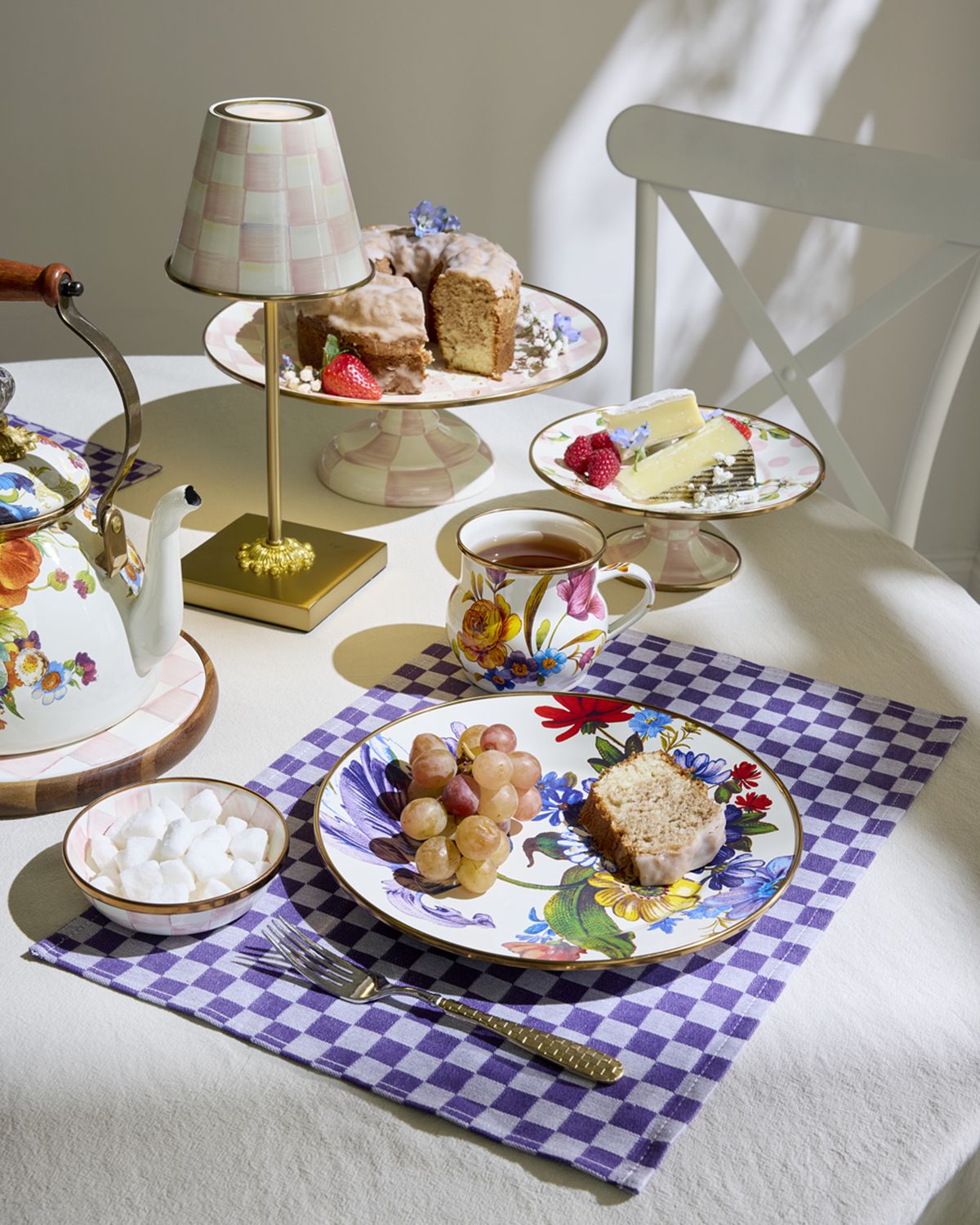 MacKenzie-Childs Rosy Check Dipping Bowl