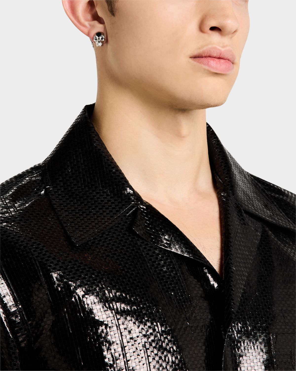McQueen Men 's Skull Stud Earring, Single