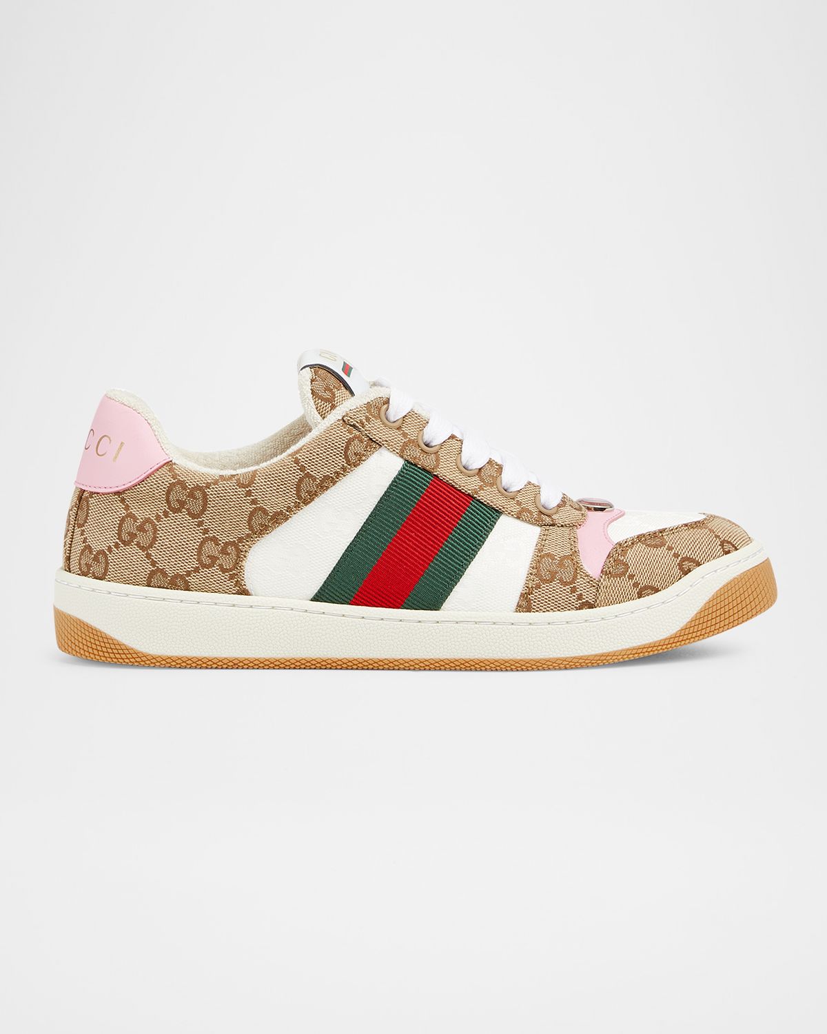 Gucci Screener GG Canvas and Leather Sneakers