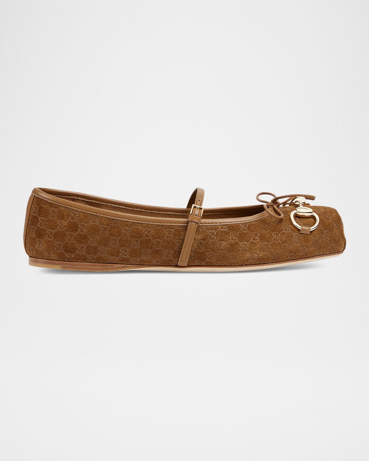 Gucci GG Suede Horsebit Mary Jane Ballerina Flats | Thumbnail 6 Gucci GG Suede Horsebit Mary Jane Ballerina Flats | Thumbnail 6