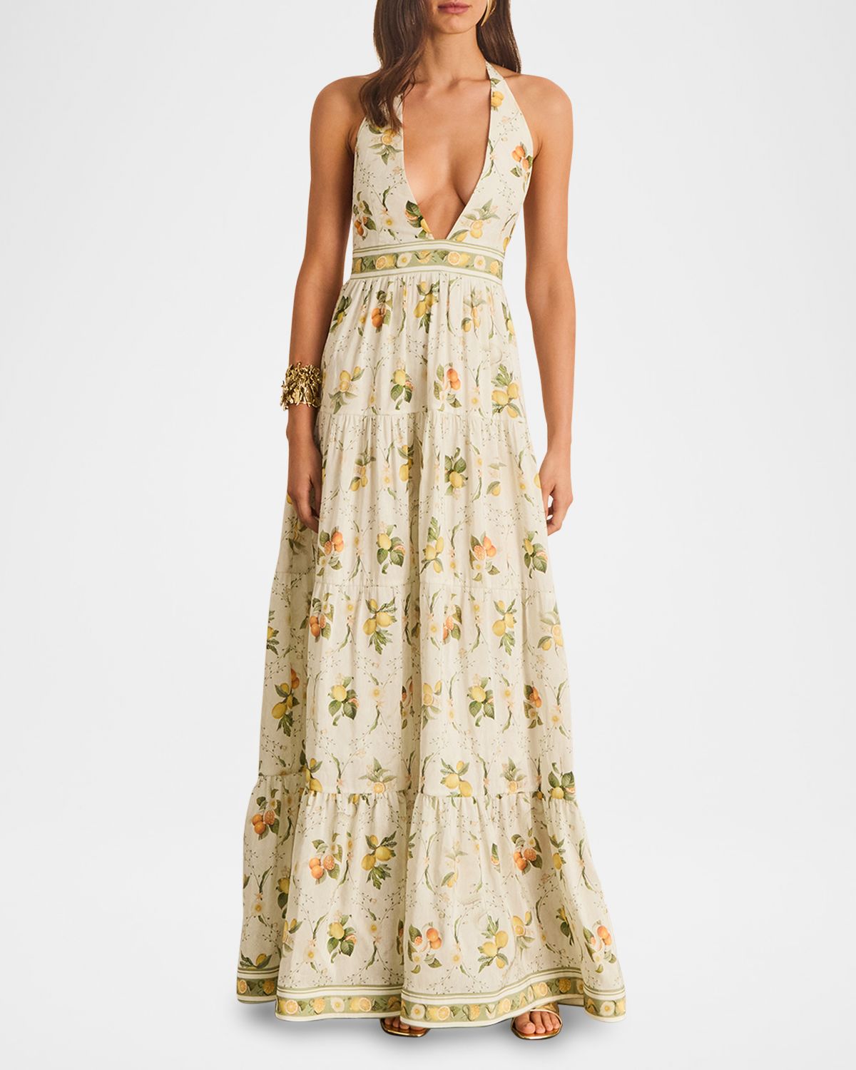Aqua Blu Australia Jacinta Backless Halter Maxi Dress