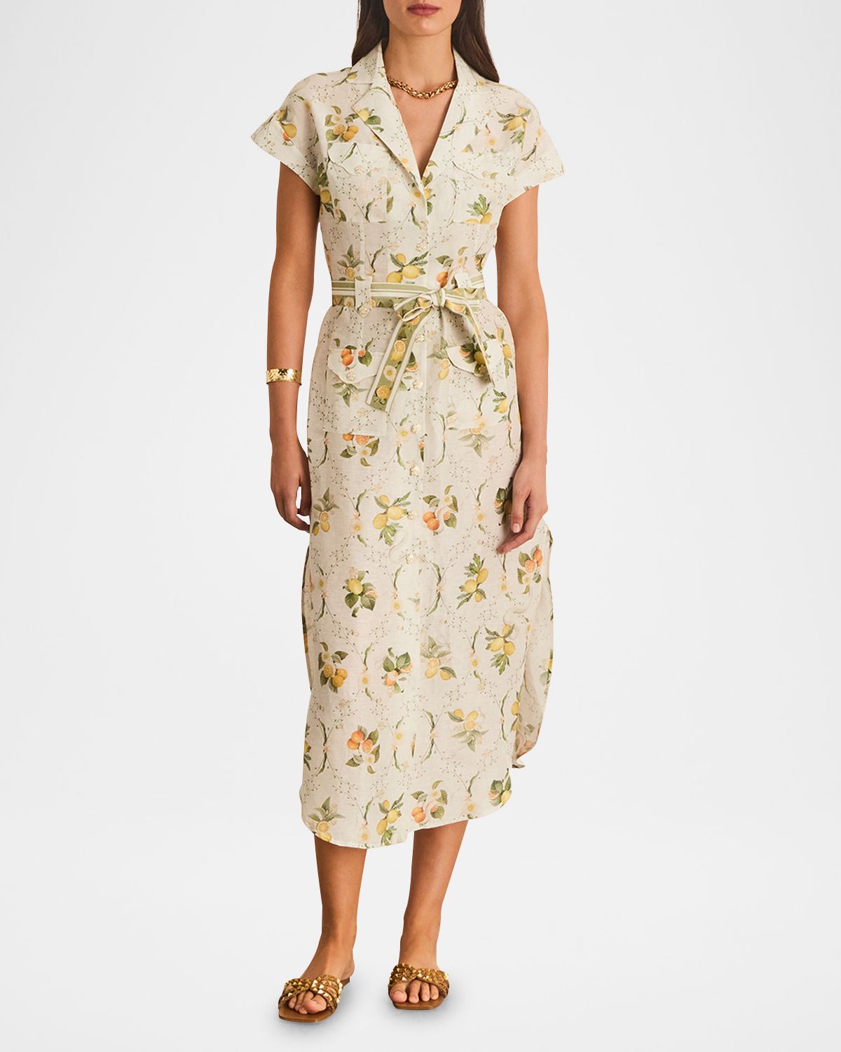 Aqua Blu Australia Camilla Belted Midi Shirtdress