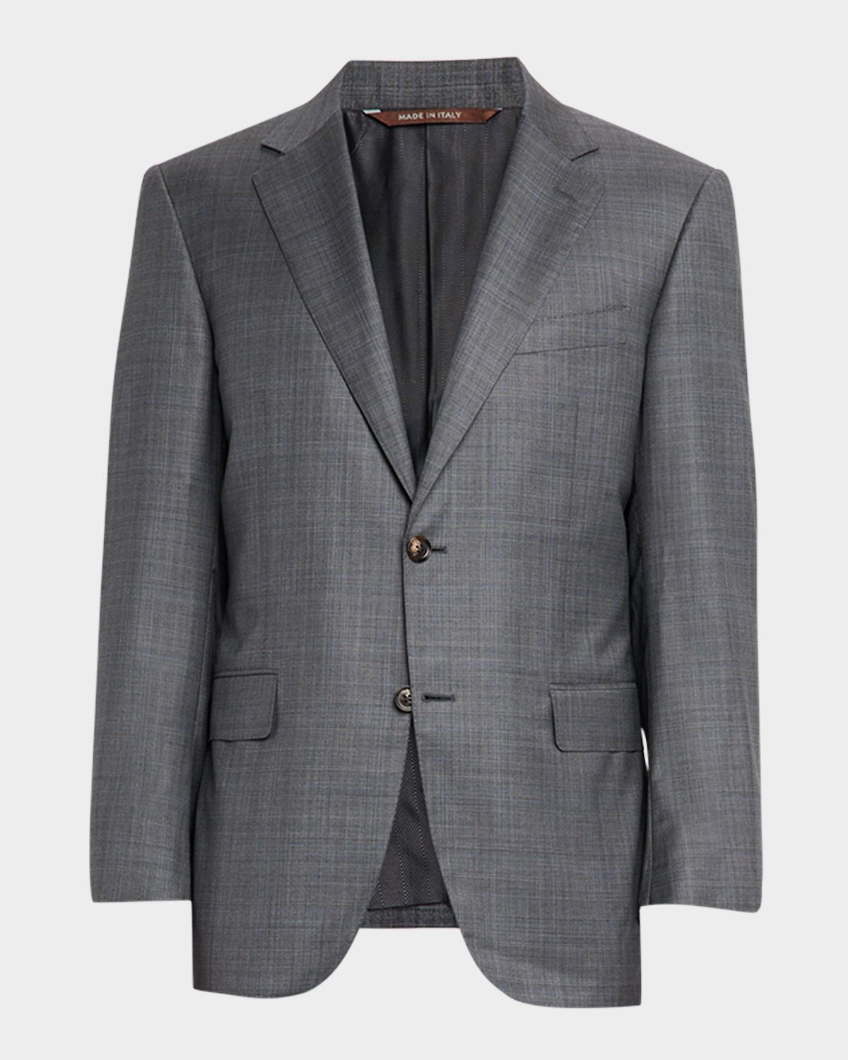 Canali Men 's Wool and Silk Tonal Plaid Two-Piece Suit