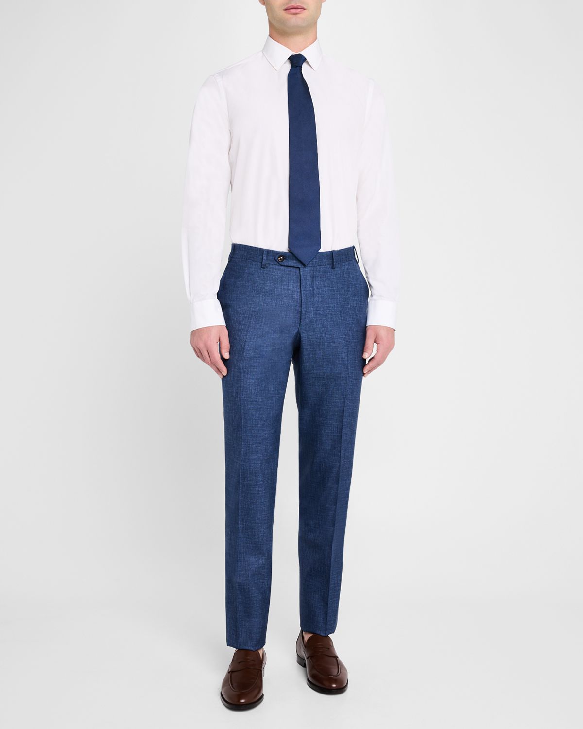 Canali Men 's Melange Wool Dress Pants
