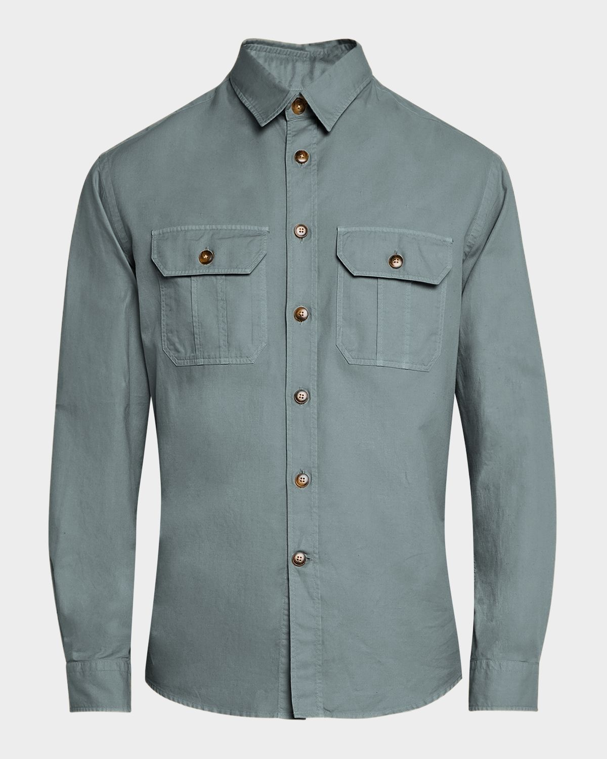 Canali Men 's Utility Casual Button-Down Shirt
