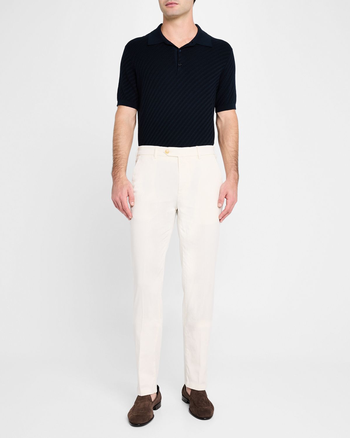 Canali Men 's Straight Flat-Front Pants
