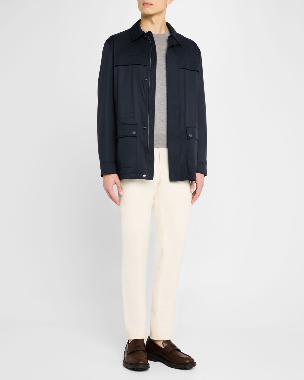 Canali Men 's Brera Four-Pocket Field Jacket