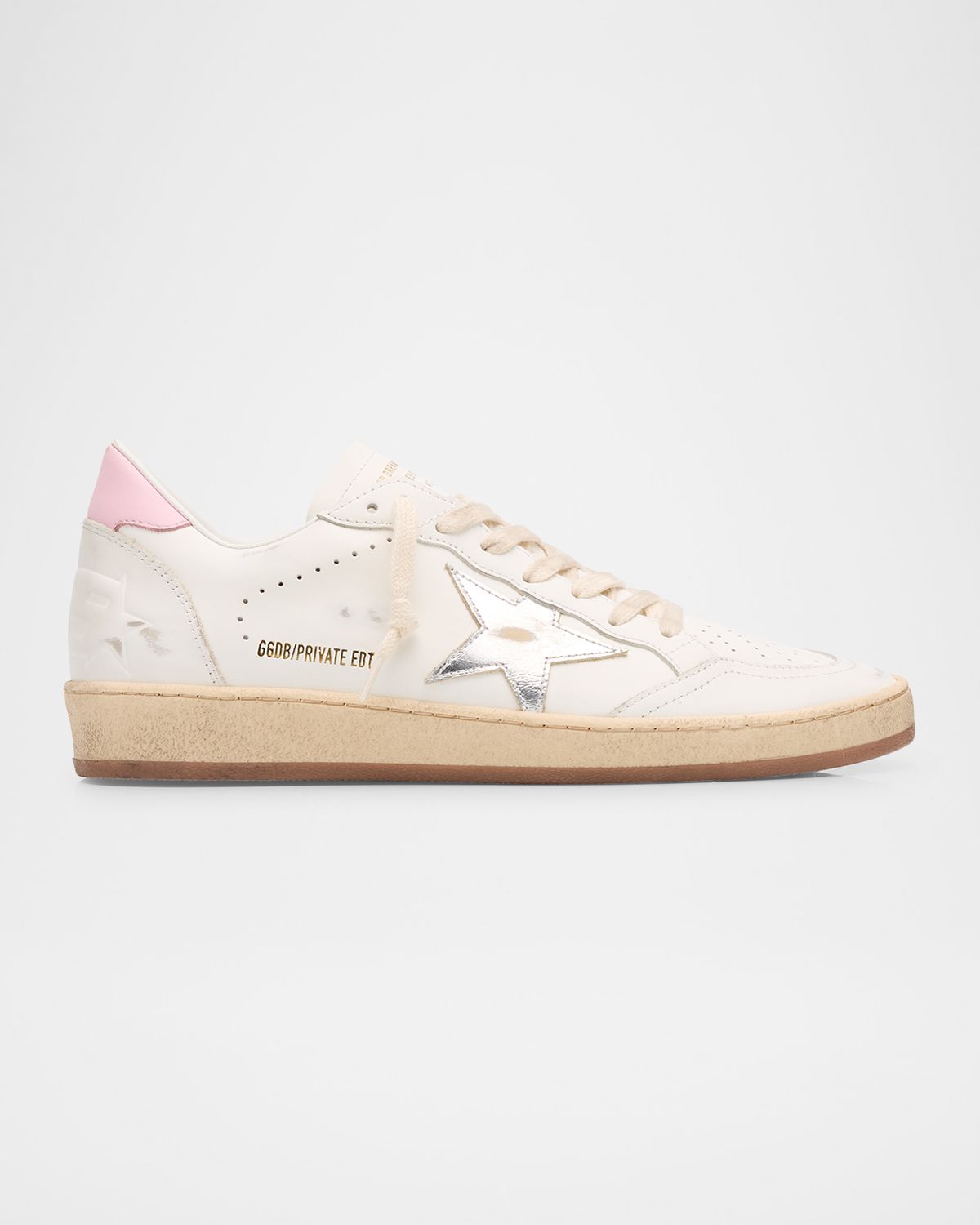 Golden Goose Ball Star Mixed Leather Low-Top Sneakers