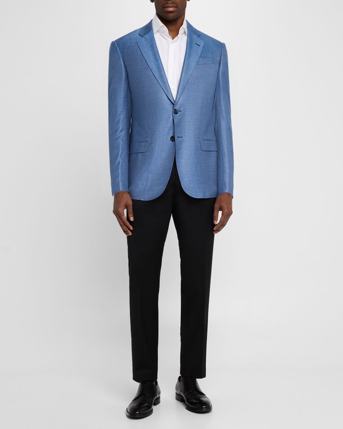 Emporio Armani Men 's Bamboo Micro-Squares Sport Coat