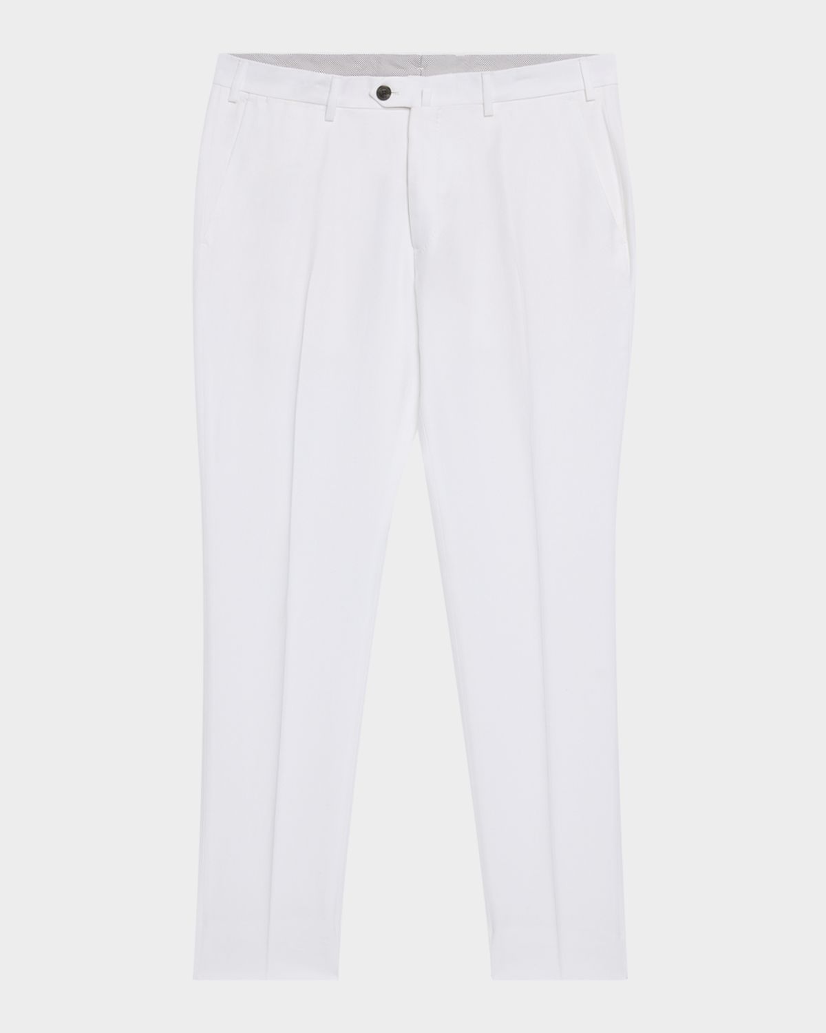 Emporio Armani Men 's Lyocell Twill Flat-Front Trousers