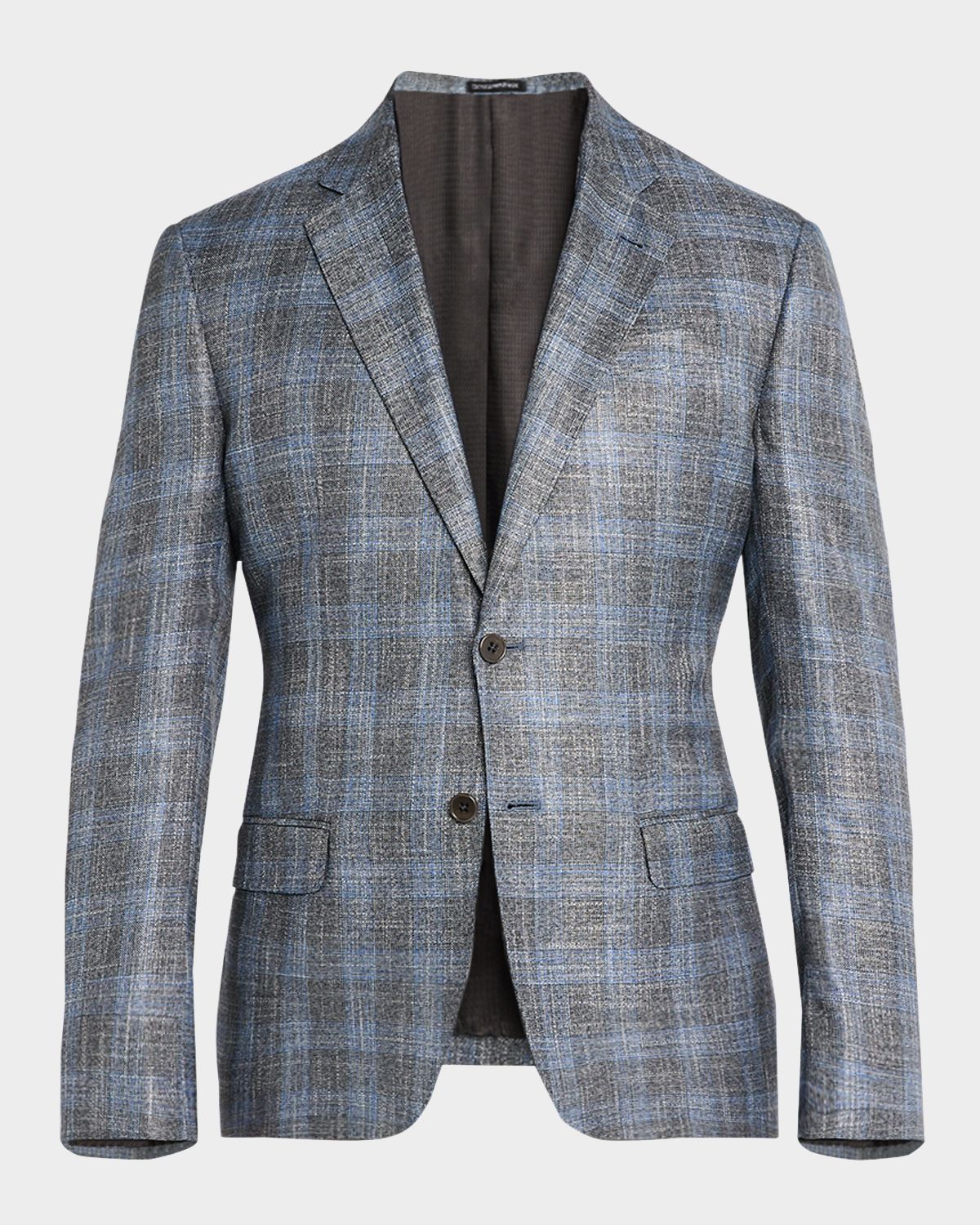 Emporio Armani Men 's Bamboo Textured Plaid Sport Coat