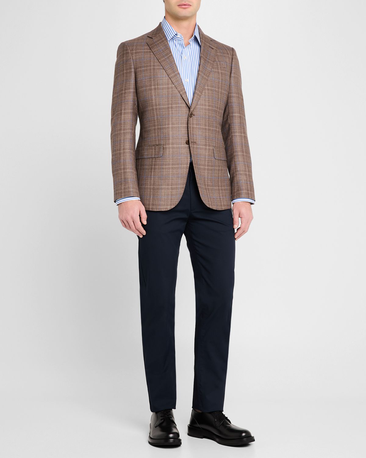 Emporio Armani Men 's Textured Plaid Sport Coat