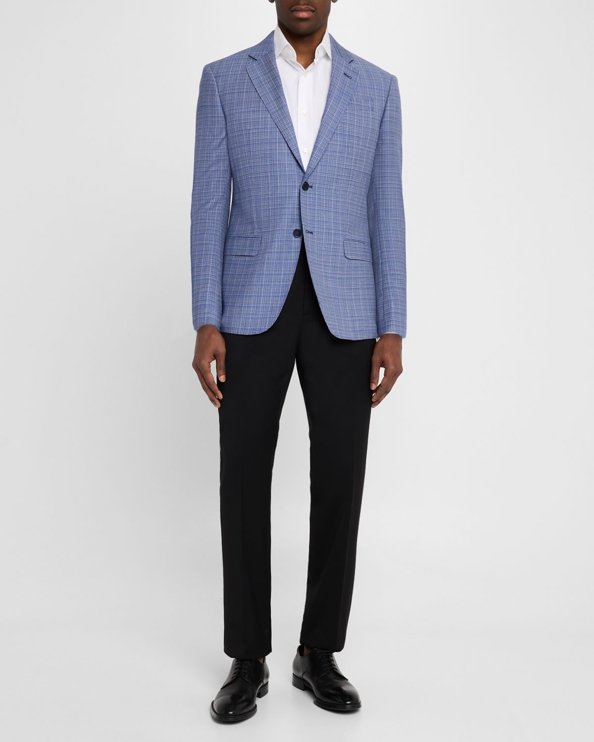 Emporio Armani Men 's Textured Plaid Sport Coat