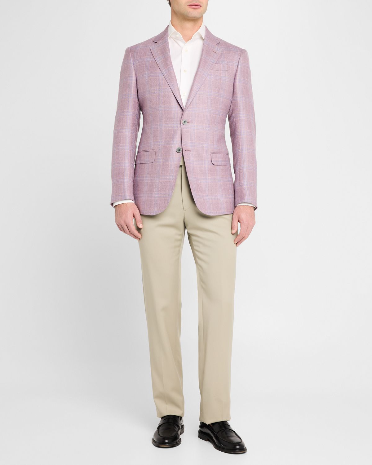 Emporio Armani Men 's Textured Plaid Sport Coat | Thumbnail 2 Emporio Armani Men 's Textured Plaid Sport Coat | Thumbnail 2