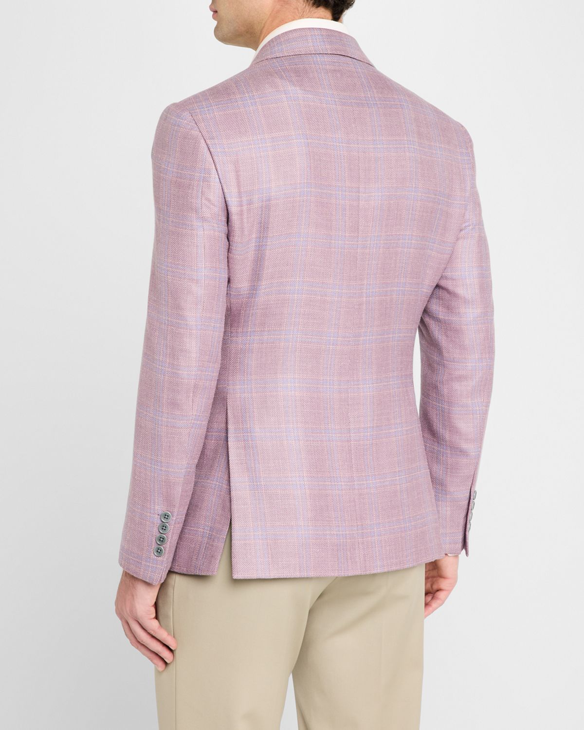 Emporio Armani Men 's Textured Plaid Sport Coat | Thumbnail 3 Emporio Armani Men 's Textured Plaid Sport Coat | Thumbnail 3