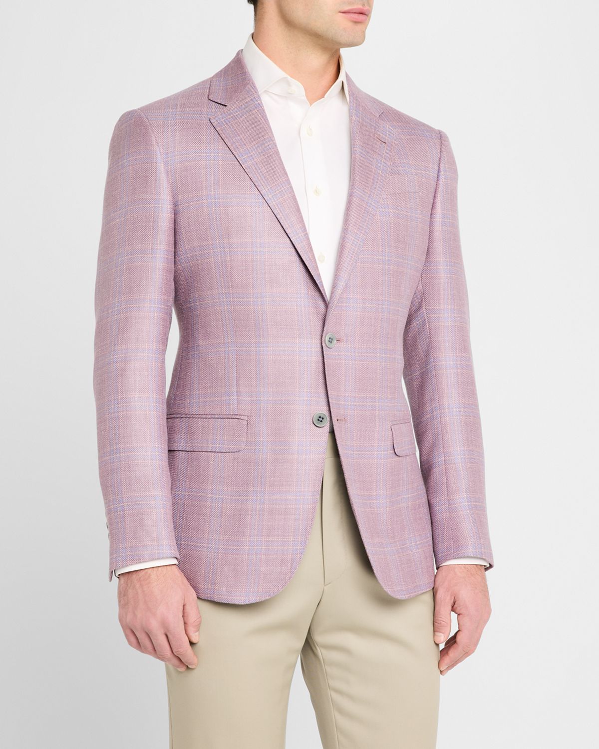Emporio Armani Men 's Textured Plaid Sport Coat | Thumbnail 4 Emporio Armani Men 's Textured Plaid Sport Coat | Thumbnail 4