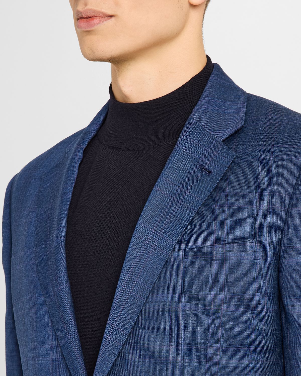 Emporio Armani Men 's Micro-Plaid Wool-Blend Suit