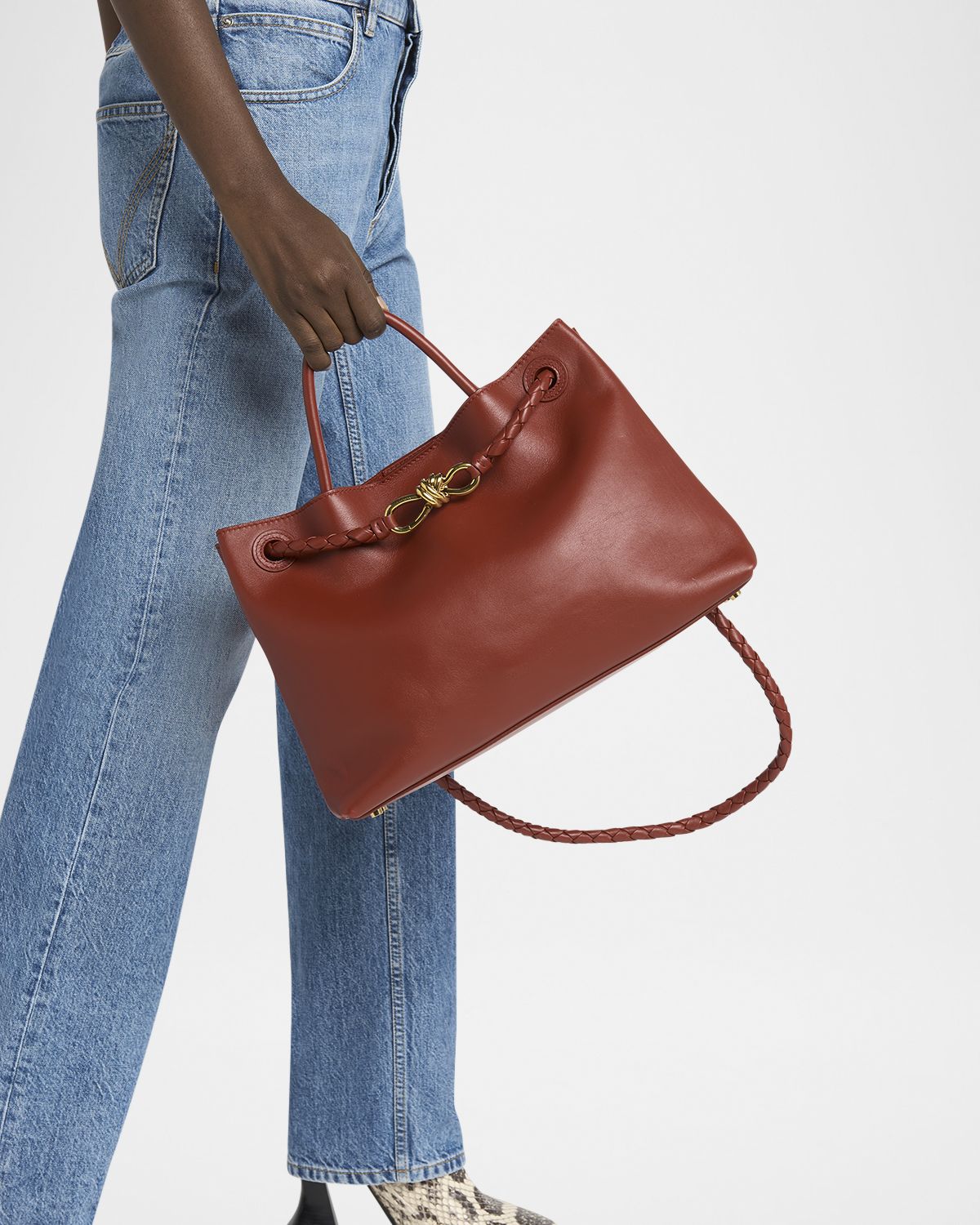 Bottega Veneta Medium Andiamo Leather Shoulder Bag