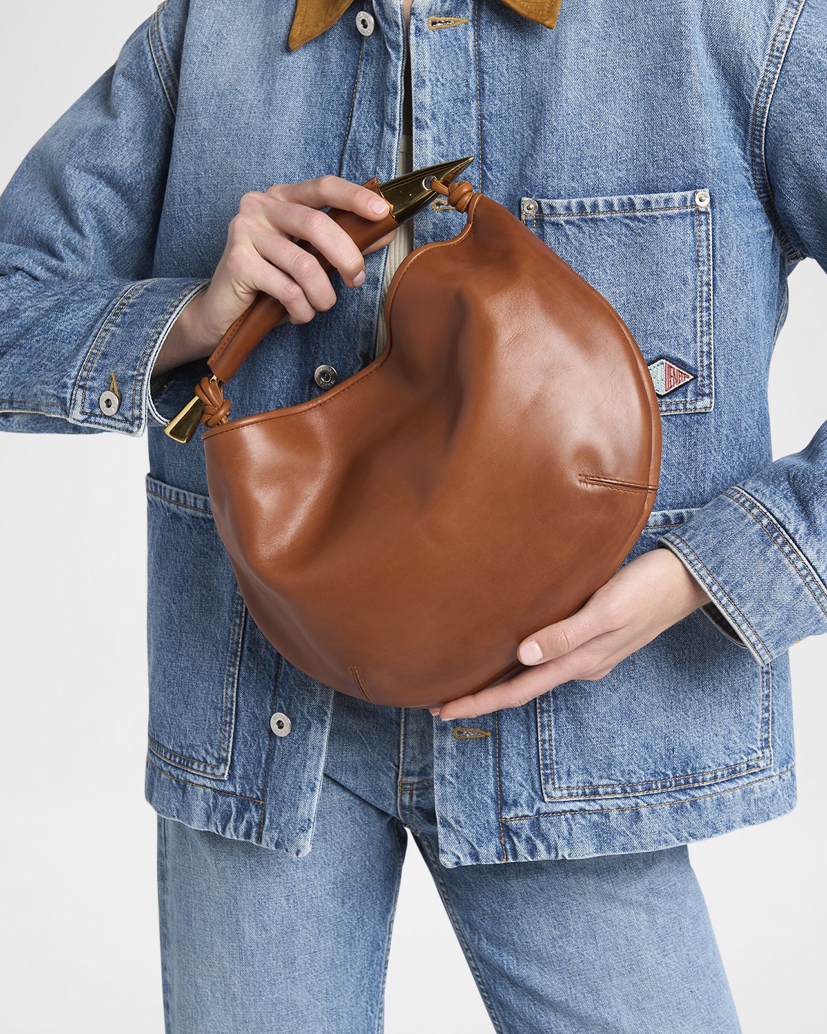 Bottega Veneta Small Sardine Leather Top-Handle Bag