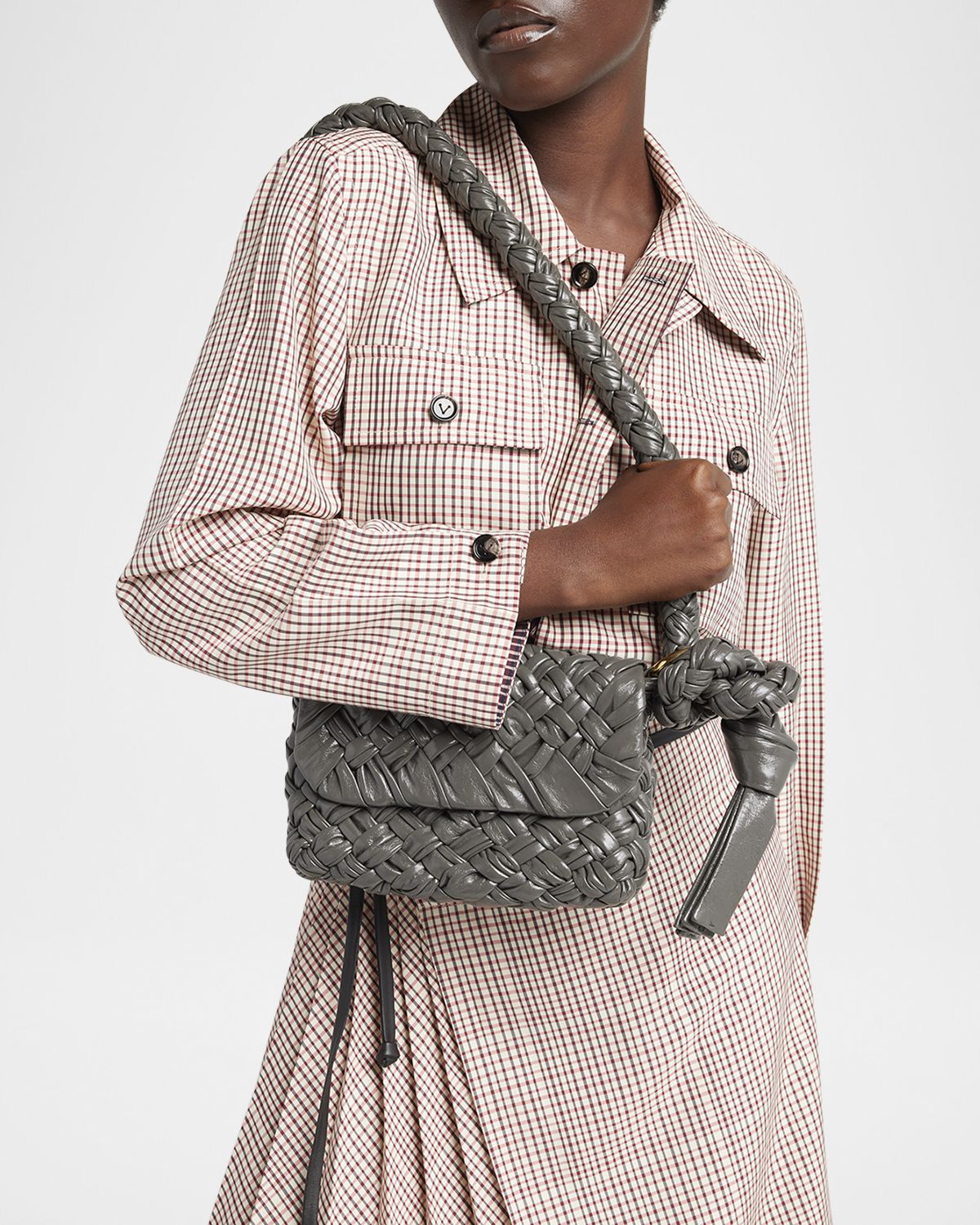 Bottega Veneta Small Kalimero Leather Shoulder Bag