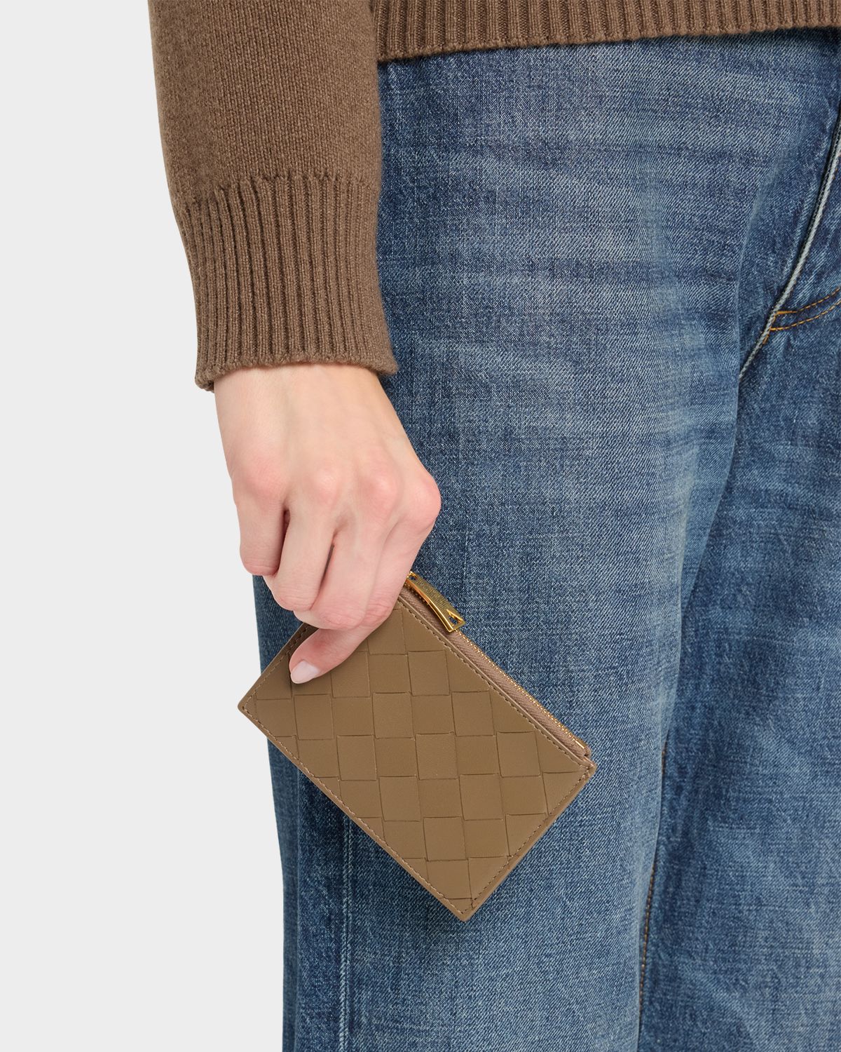 Bottega Veneta Zip Leather Card Case