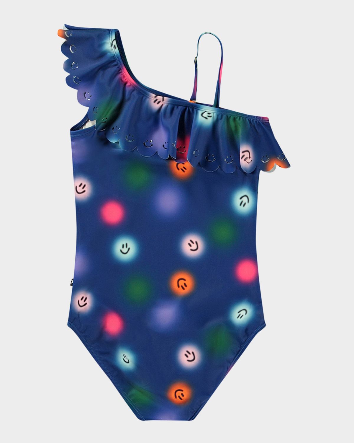 Molo Girl 's Net Ruffled One-Shoulder One-Piece Swimsuit