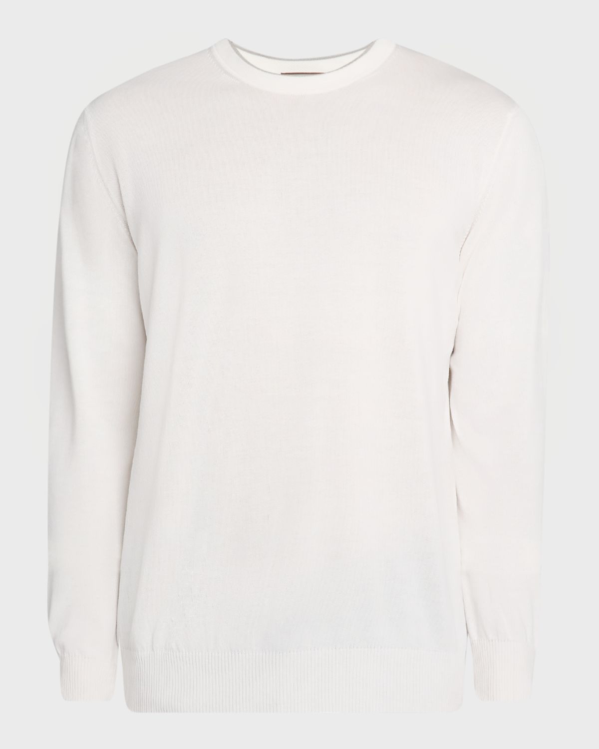 Canali Men 's Cotton Tipped Crewneck Sweater