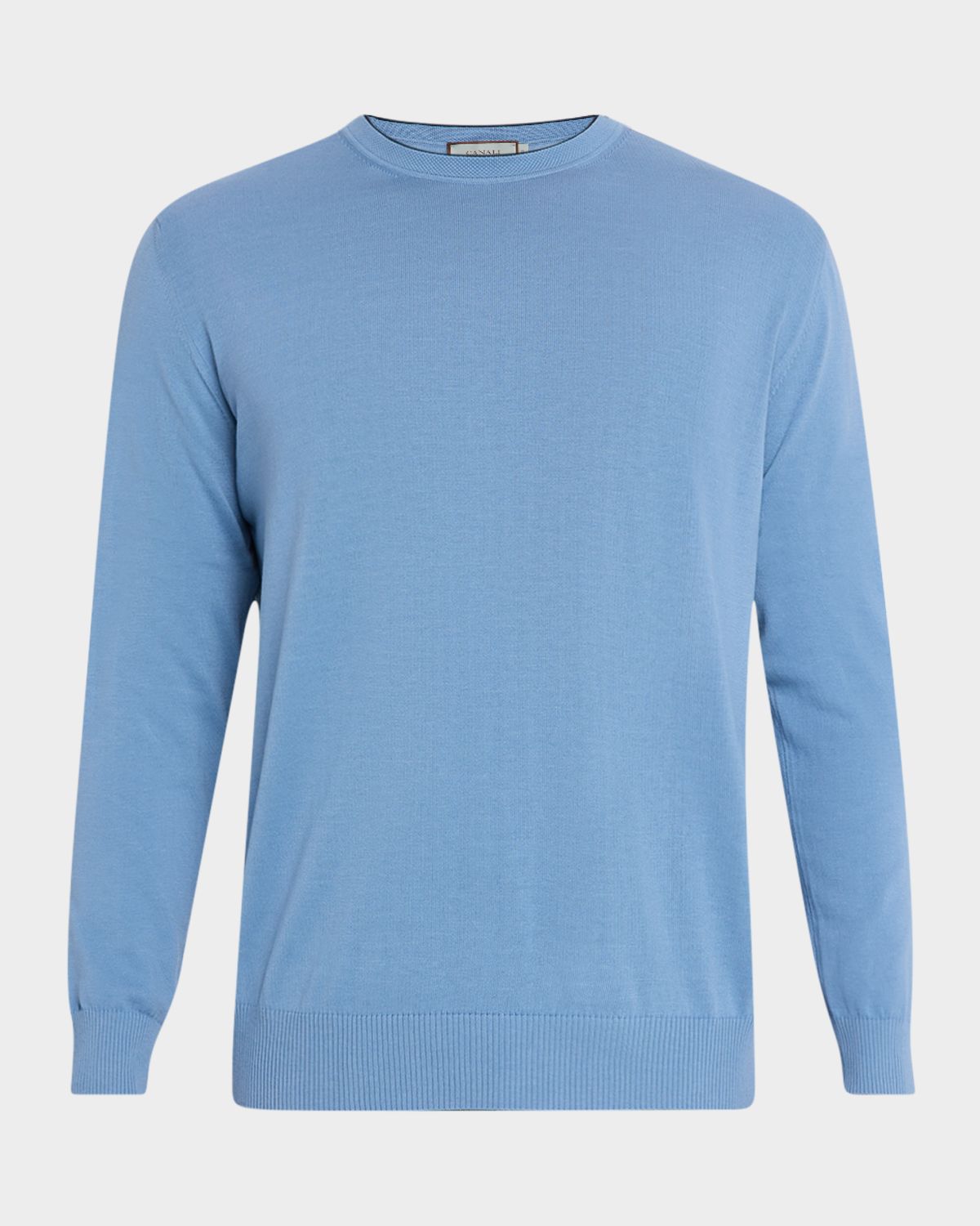 Canali Men 's Cotton Tipped Crewneck Sweater